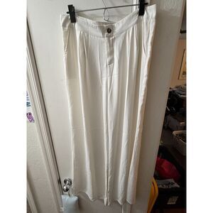 Which We Want (Need Supply Co.) White Wide-Leg Trousers – Size L – NWT